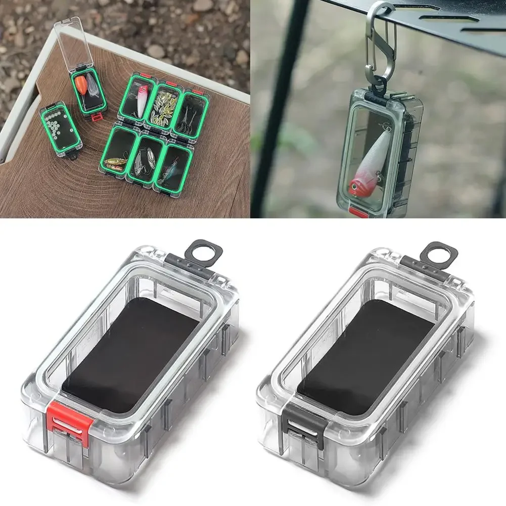 

Fishing Tackle Box Large Capacity Waterproof Fishing Accessories Fish Hook Lure Bait Organizer Boxes 8x4x2.4 cm 2pc