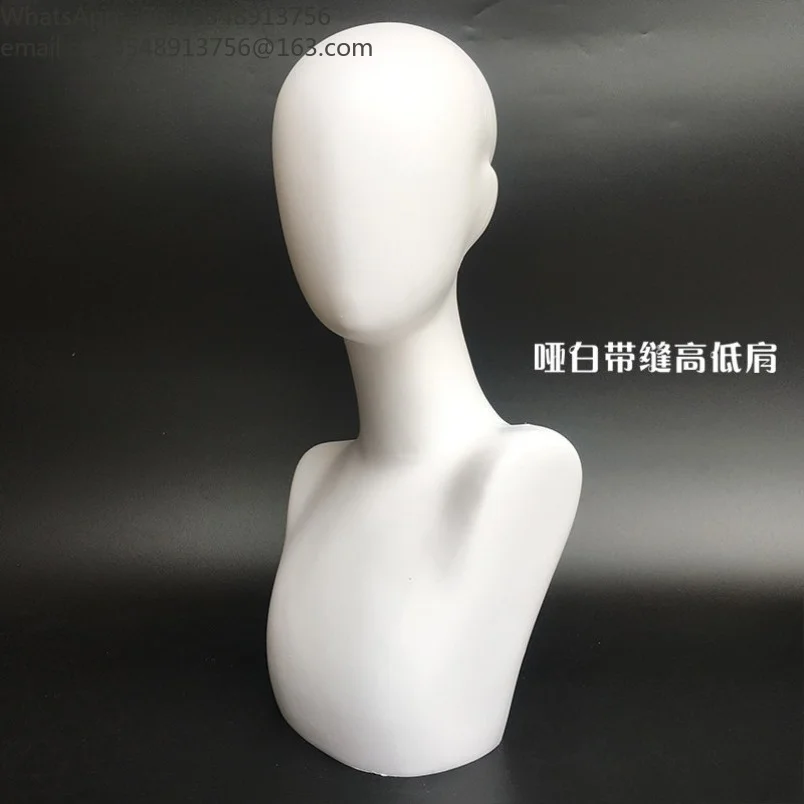 Art Abstract Mannequin Bust With Shoulder For Wig Hat Scarf Cosplay Window Display Model