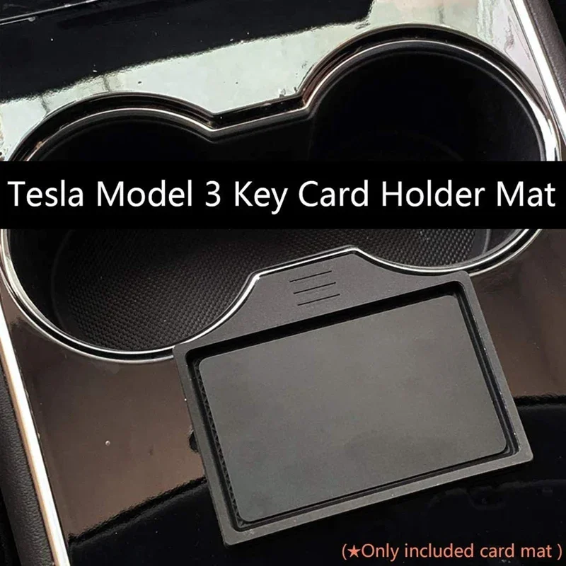 Key Card Slot Pad for Tesla Model 3 Y S X Center Console Anti-Slip Key Card Holder Soft Silicone Mat Protector Cover Accessories