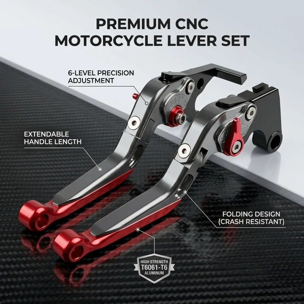 

Suitable for Aprilia Tuono V4R 2011-2014, motorcycle handlebars, brake clutch levers, folding anti fall brake levers