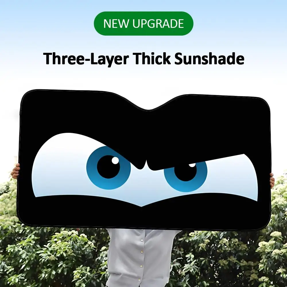 Visera Solar para Auto con Diseño Icónico de Carreras C-Cars Lightning M-McQueen, Visera Solar Diaria para Auto, Aislamiento Térmico de Lámina de Aluminio, Protección UV