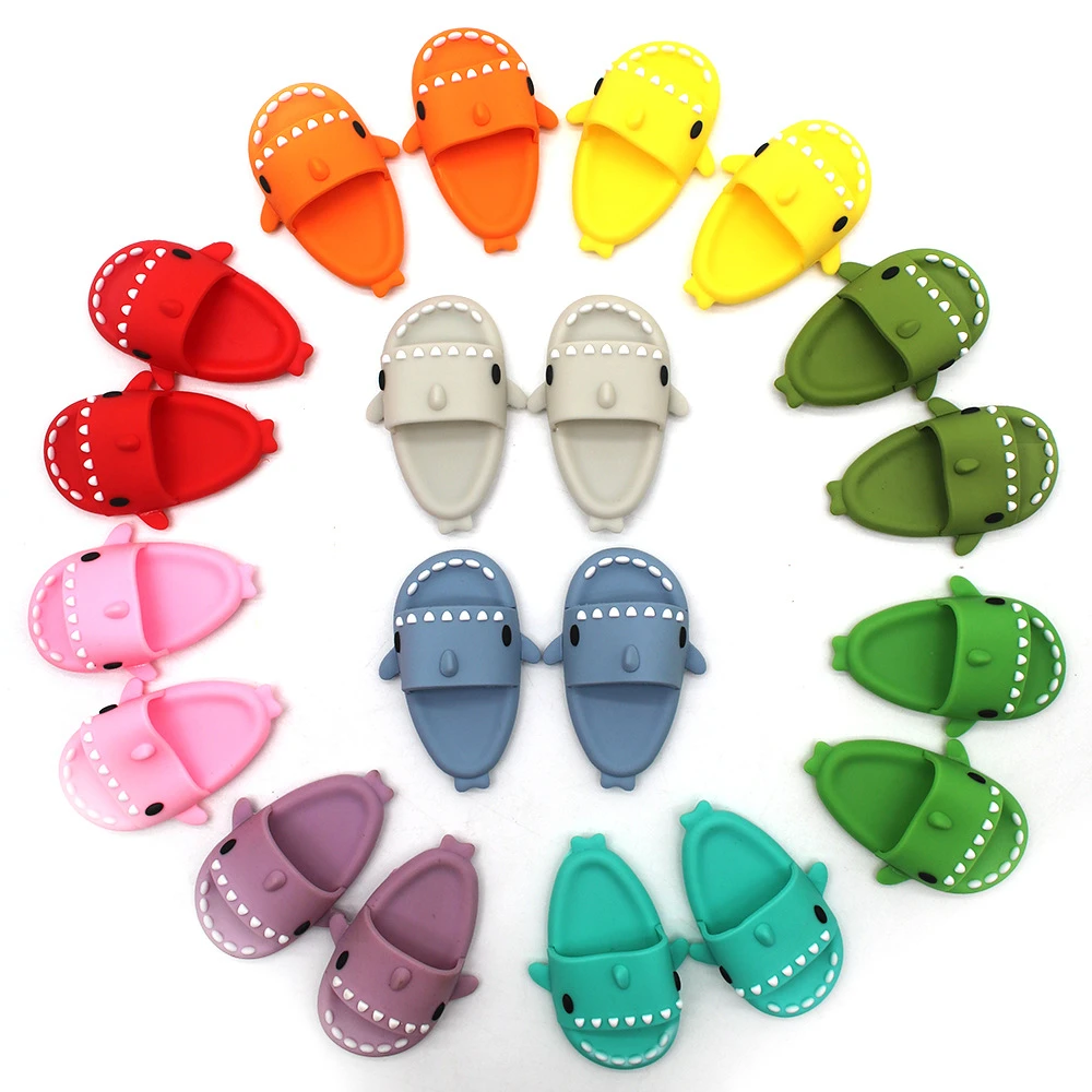 1 Pair SD Doll For OB11 Doll Slippers Girl Gifts Doll Shoes Dolls Accessories Play House Shark Shape Slippers Multiple Color