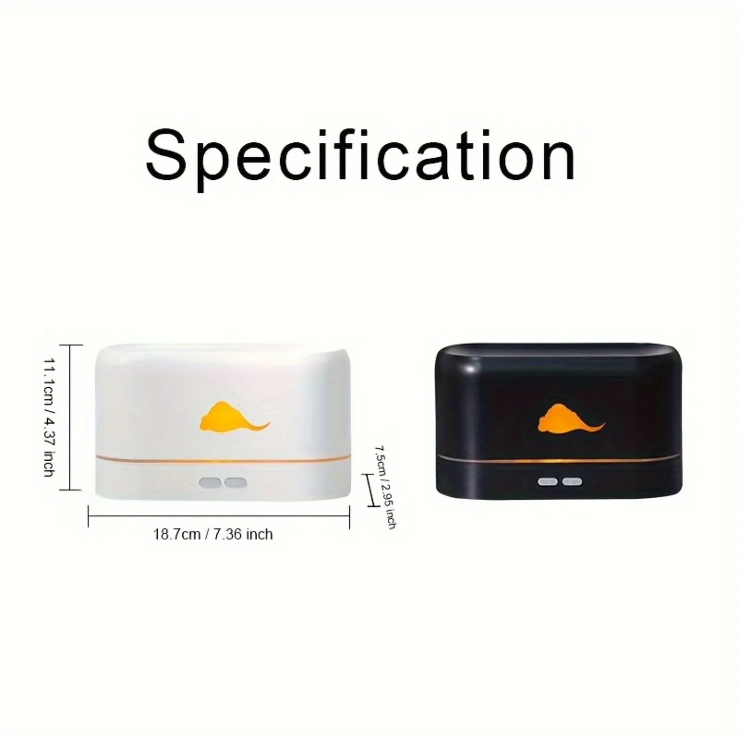 Portable Flame Air Diffuser & Humidifier - Auto-Off Protection - Ideal for Home, Office, Yoga - Noiseless Essential Oil Diffuser