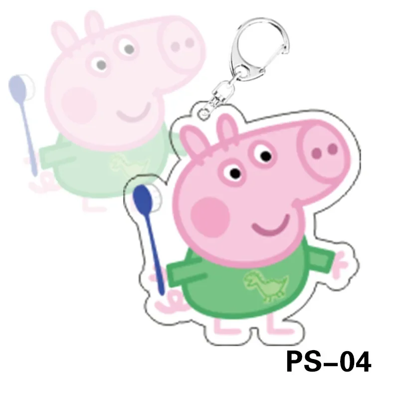 Peppa Pig George acrylic cartoon key chain student bag luggage pendant decoration children birthday gift