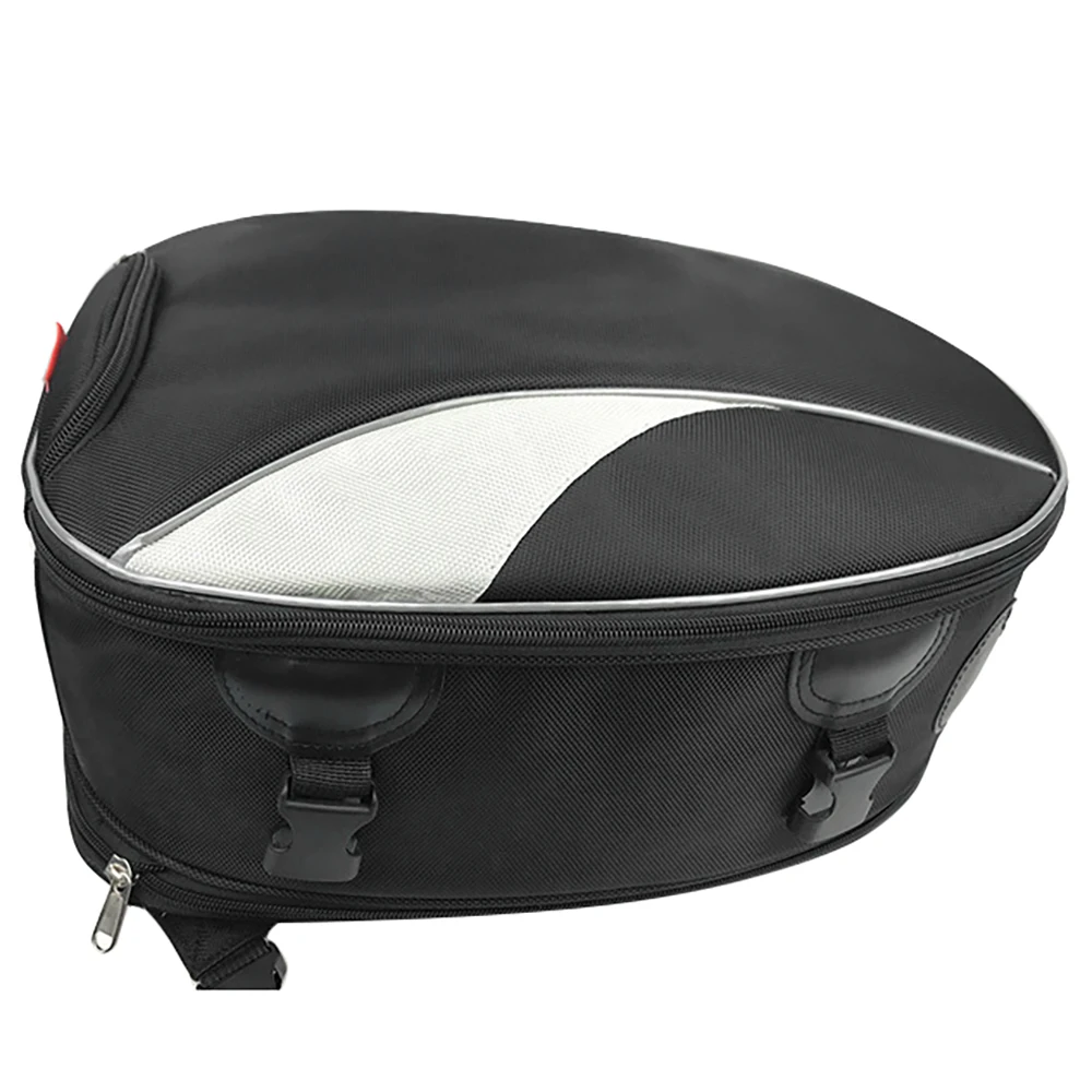 Motorcycle Tail Bag Dual Use Motorcycle Seat Bag with Waterproof Cover 28L Expandable Luggage Storage Bag for