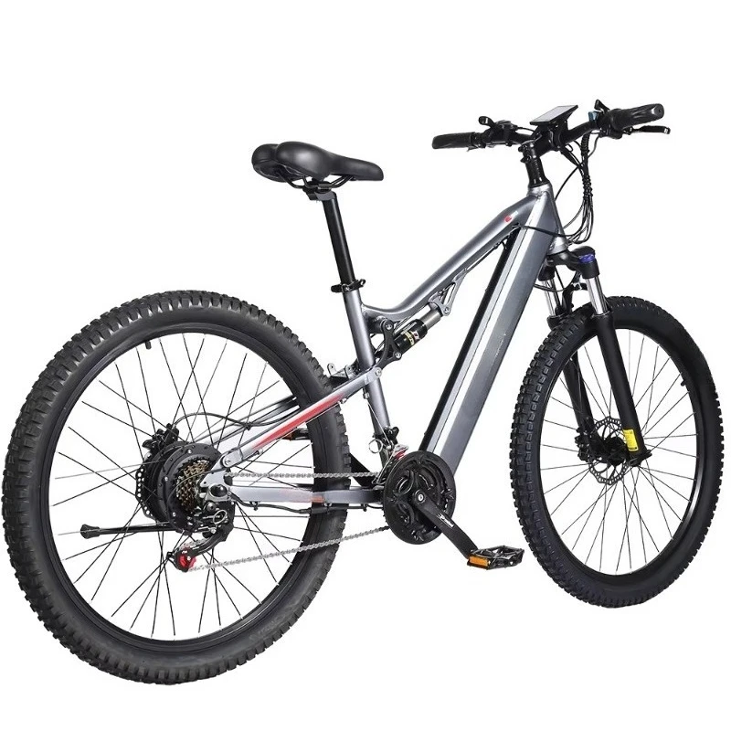 BR RANDRIDE YG90A Electric Mountain Bicycle With 48V Lithium Battery Brushless Motor Full Suspension 21-Speed For Outdoor City U