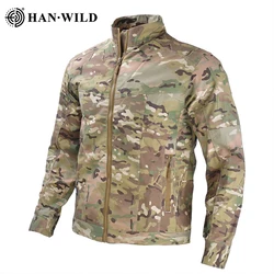 HAN WILD Fashion Jacket Men Tactical Waterproof Camouflage Hunting Clothes Airsoft Climbing Clothing Windbreakers Hiking Jackets