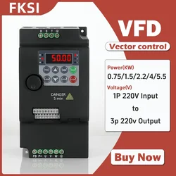 VFD 0.75/1.5/2.2KW 3/4KW Inwerter requency 380V 220V 3-fazowy konwerter częstotliwości o zmiennej częstotliwości Przetwornica mocy