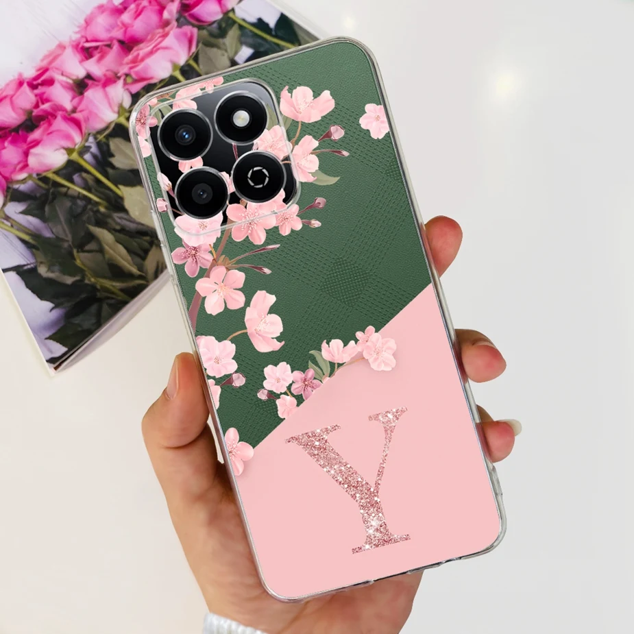 For Honor Play 60 Plus Case Honor X7C 5G ALT-NX1 Stylish Letters Cover Soft Silicone Phone Case For Honor X7C HonorX7c 4G Bumper