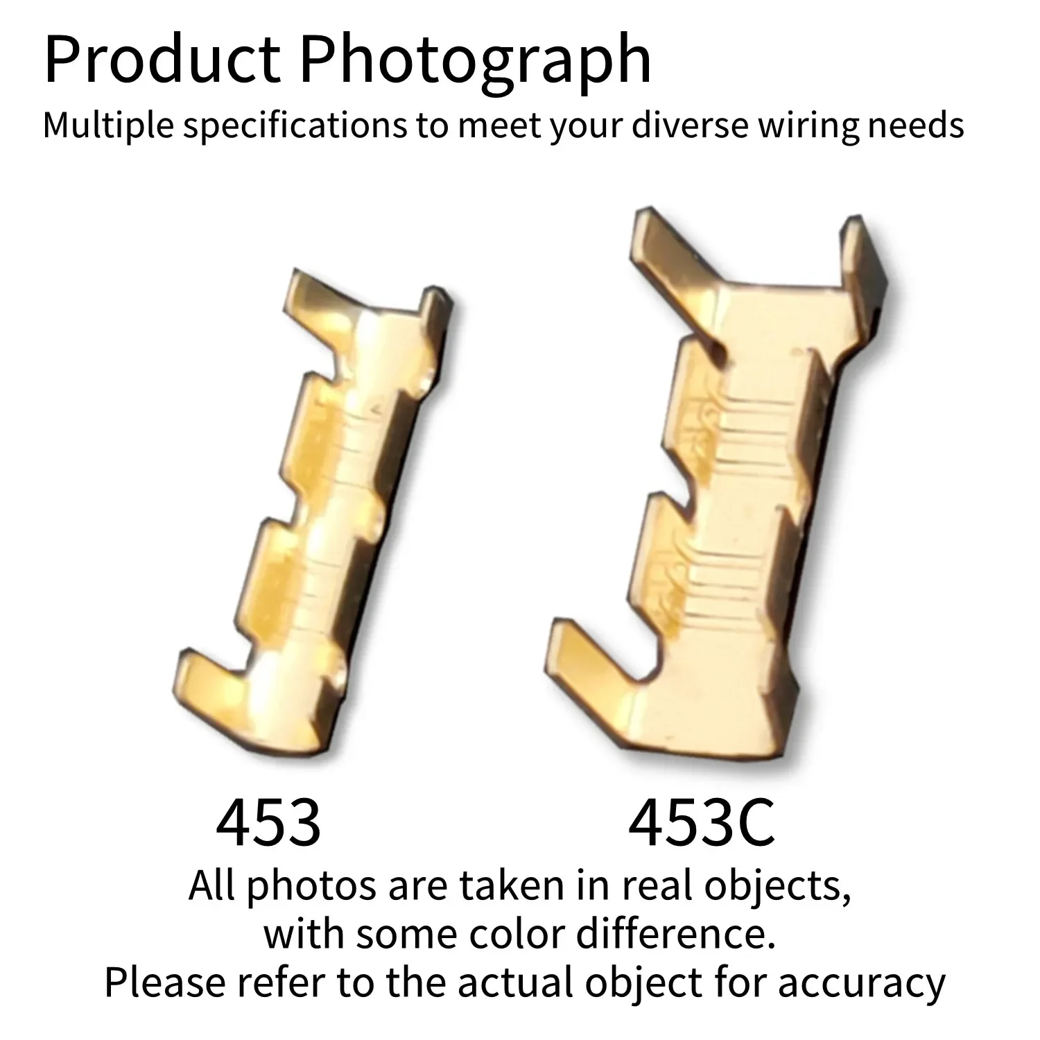 100pcs 453/453C U-shaped Terminal Wire Quick Connector Terminal Small Tooth Fascia Terminal 0.5-1.5mm2/2.5-4.0mm2