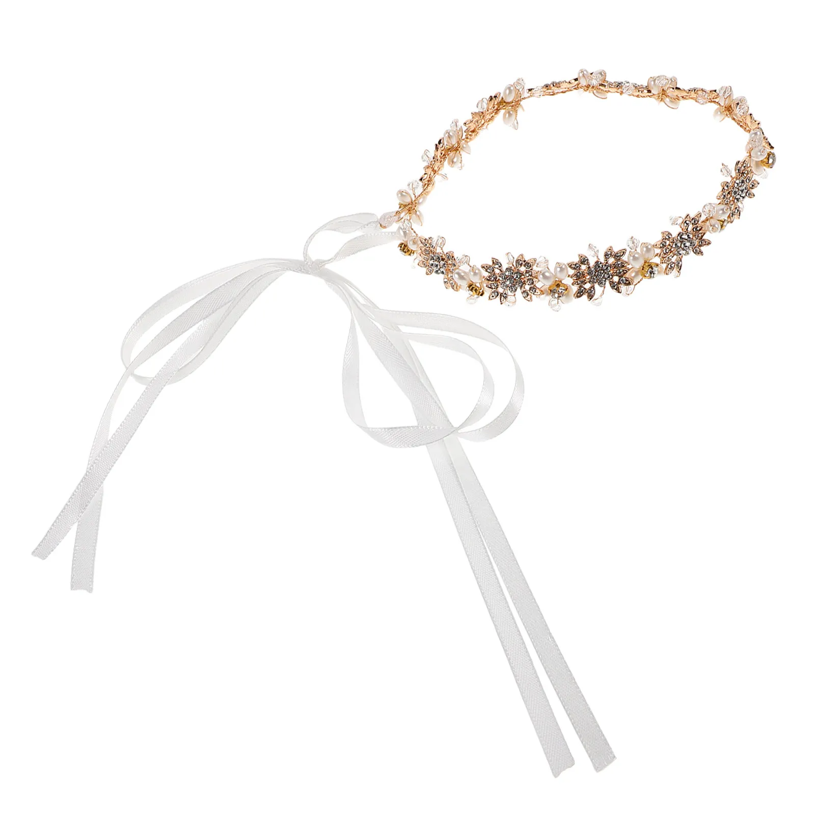 

Свадебная повязка на голову с кристаллами и стразами, ручной работы, легкая, элегантная, для церемонии, аксессуар для волос невесты