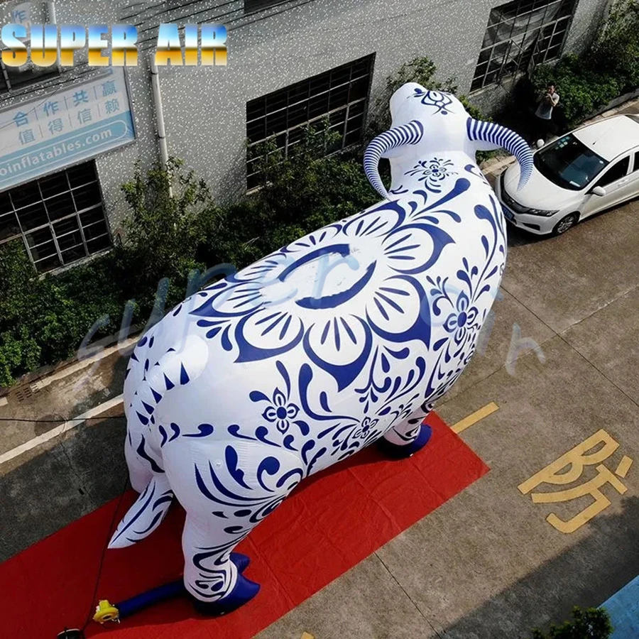 Super Air 8m Höhe Outdoor riesige aufblasbare Tier Bull Ballons Inflation Cartoon Kuh Modelle für Veranstaltungen