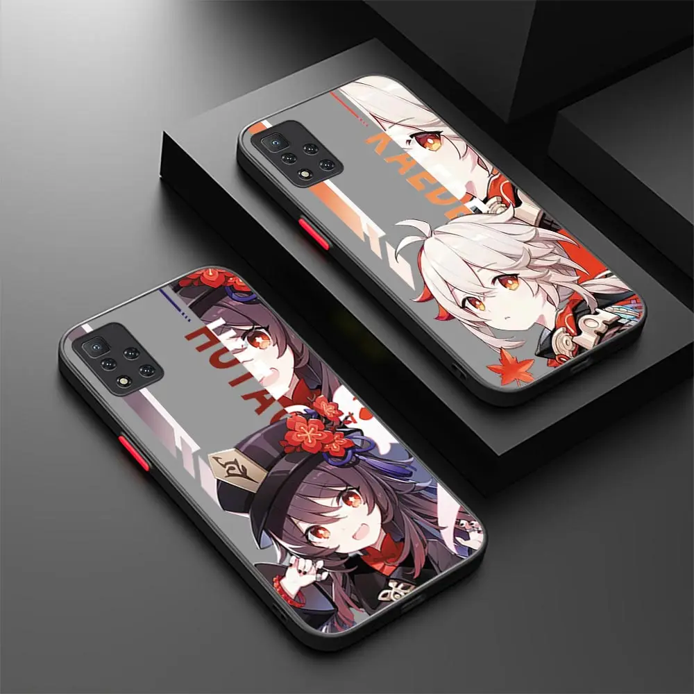 Genshin Impact Cartoon Matte Clear Case For Xiaomi Redmi NOTE 12 11 10 11S 10S 9 9S 9T 8 7 6 5 4 PRO PLUS 5G Silicone Case Cover