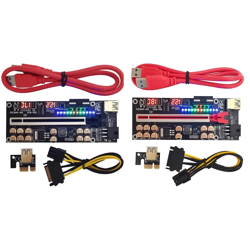 VER018 PRO PCI-E Riser Card, câble USB 3.0 018 PLUS, PCI Express 1X à 16X Extender, adaptateur Pcie pour BTC Mining