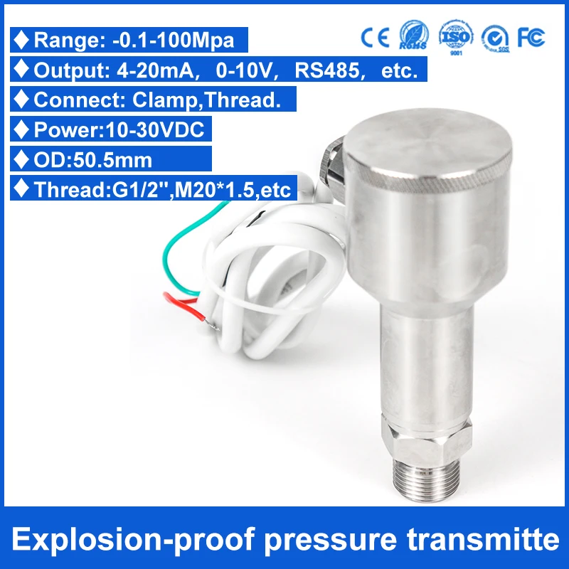 4-20ma explosion proof fuel pressure transducers pressure transmitter