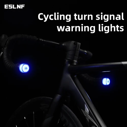 Imagen 2 del producto ESLNF-luz LED para manillar de bicicleta, señal de giro, manillar de ciclismo, enchufe final, indicador de advertencia de seguridad, accesorios de lámpara