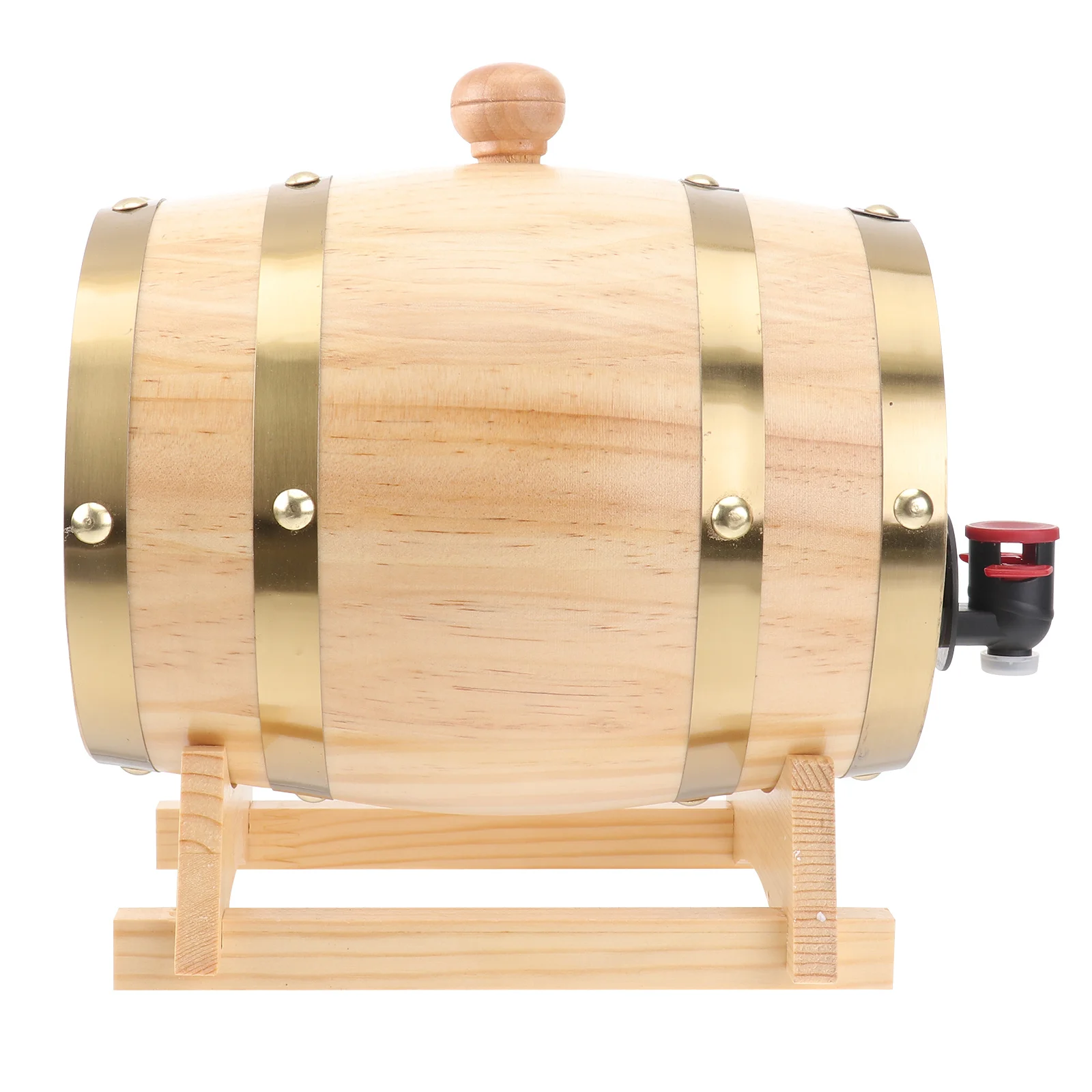 

1Pcs Wooden Red Wine Barrel Beer Bucket Set Hand-Made Eco-Friendly Bar Counter Storage Container with Spigot Beer Wood Barrel