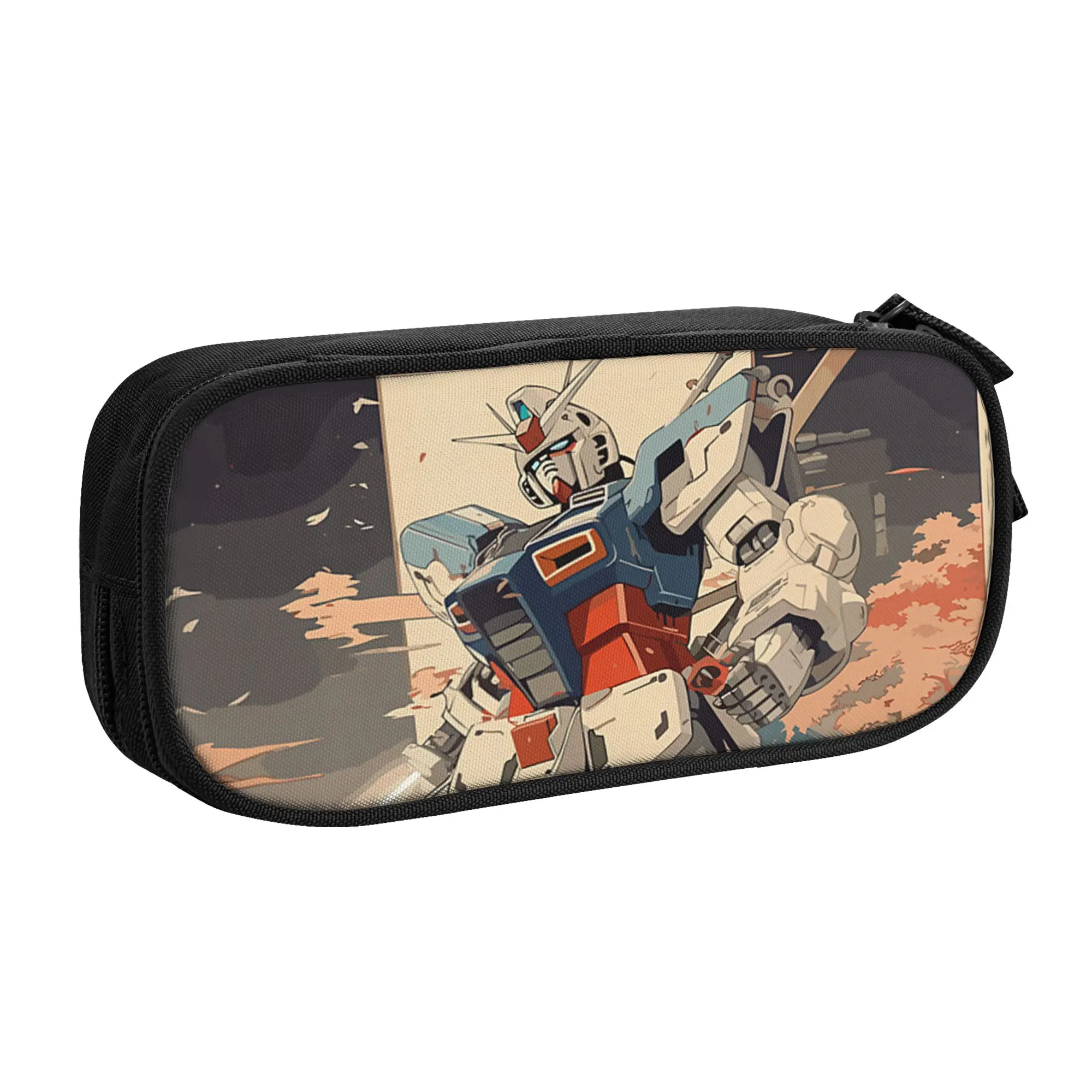 Large Capacity Bags for Child Anime Japanese Robot Giant Mecha Anime Robot Action Figure  School Pencil Bag for Boys Gilrs Kids