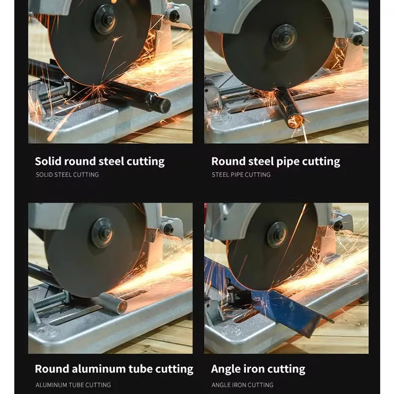 Mini Profile Cutting Machine 0-45 Degrees Table Cutter Mini Electric Saw Table Saw for Cutting Metal Wood Plastic