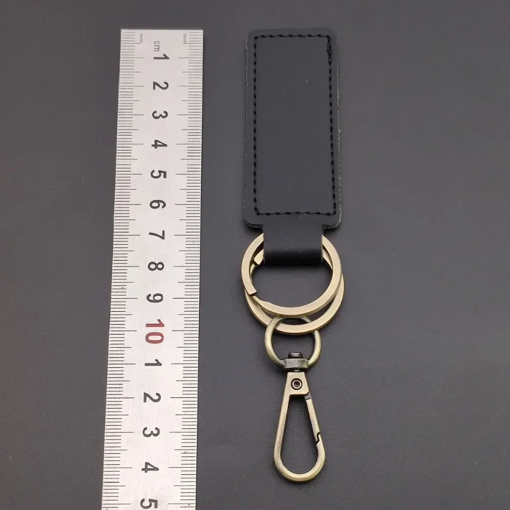 Creative And Simple Trendy DIY Mobile Phone Number Name Keychain Custom Key Chain Ring Keyring Matte Finish Leather Souvenir