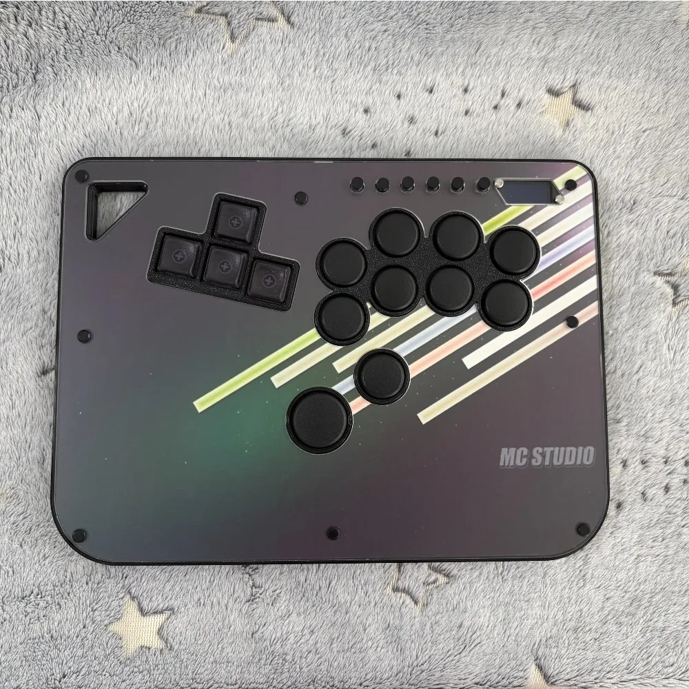 MC Low Profile Fighting Game Keyboard Customized Wired Hot Swap RGB Light-force Silent Linear Switchs for E-sports Gaming Gift
