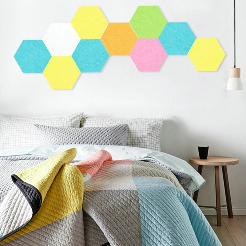 Pannelli murali fonoassorbenti esagonali da 6 pezzi Camera da letto Isolamento acustico Pannelli fonoassorbenti Decor Pannello di assorbimento acustico