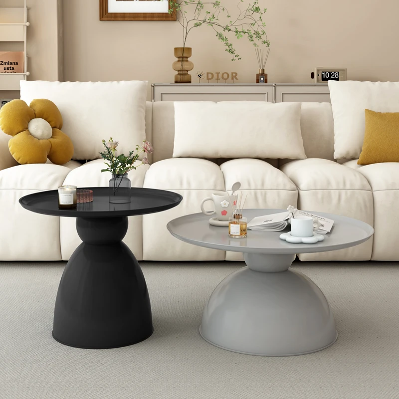 Modern Round Side Table Minimalist End Table for Living Room Sofa Creative Iron Tea Tables Designer