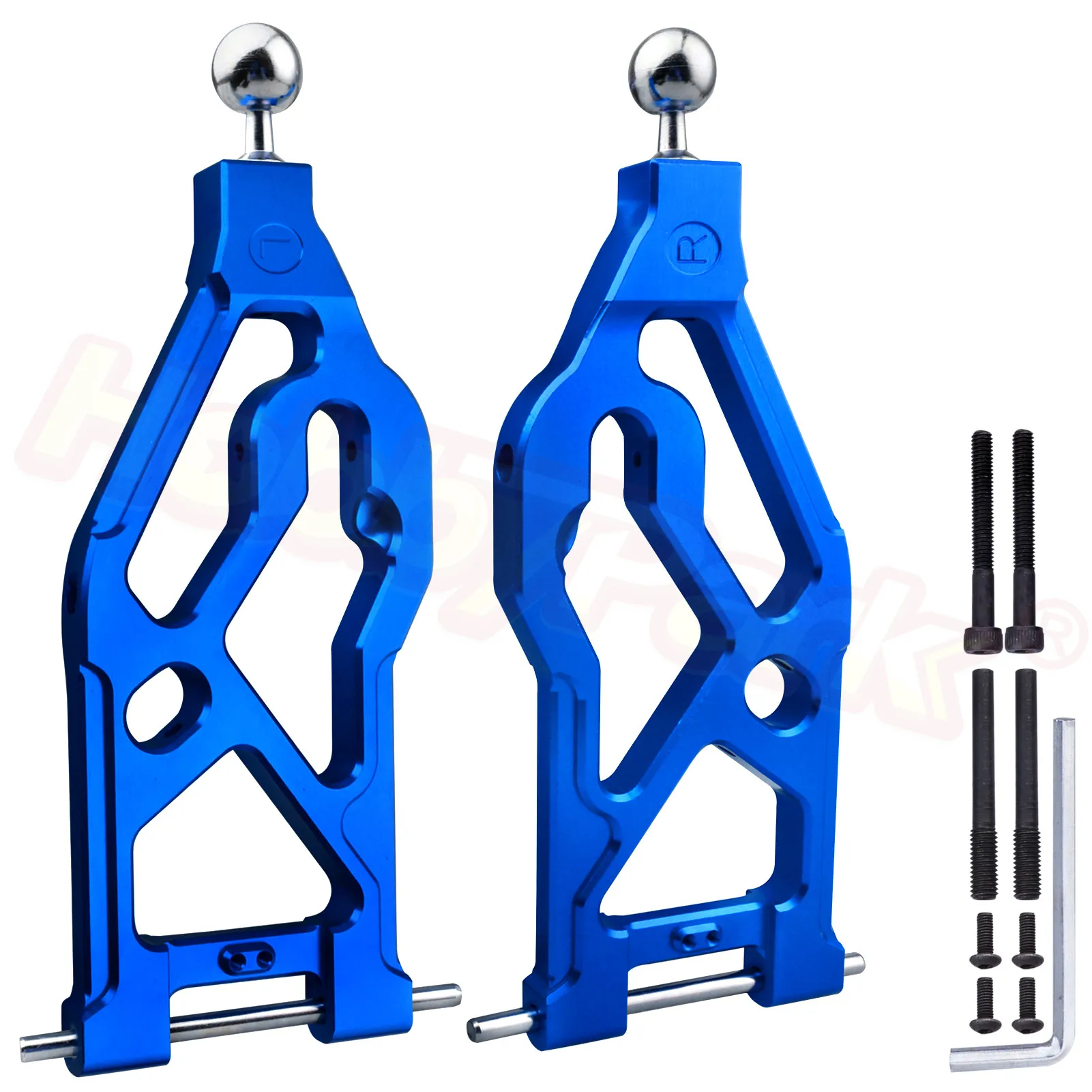 Aluminum Front Lower Suspension Arms for ARRMA Kraton 8S BLX 1/5 Scale RC Truck (1 Pair), Replaces ARA330589