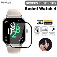 100PCS 3D Curved Soft Screen Protector for Xiaomi Redmi Watch 4 Smartwatch Full Cover PMMA Protective Film