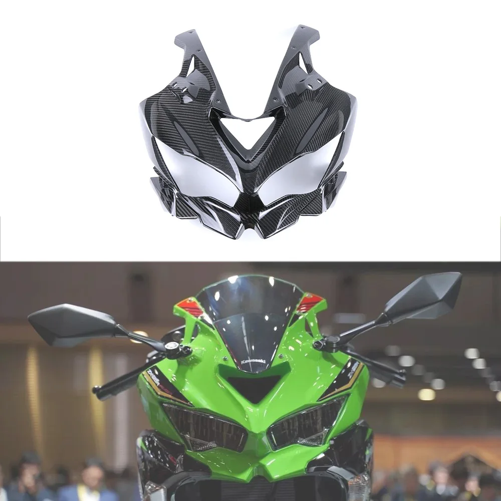 

For Kawasaki ZX25R ZX-25R 2020 2021 2022 2023 3K Full Carbon Fiber Headstock Front Fairing Motorcycle Fairings Accessories Parts