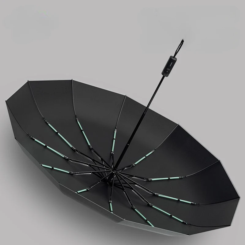 Large Thickened Folding Umbrella Simple Household Portable Fully Automatic Double Keel Reverse Direction Storm-proof Umbrella