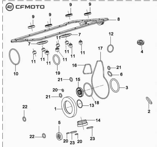 

400cc engine Full set oil seal O ring for CFMOTO cf moto NK 400 GT MT 650 TR 650cc motorcycle
