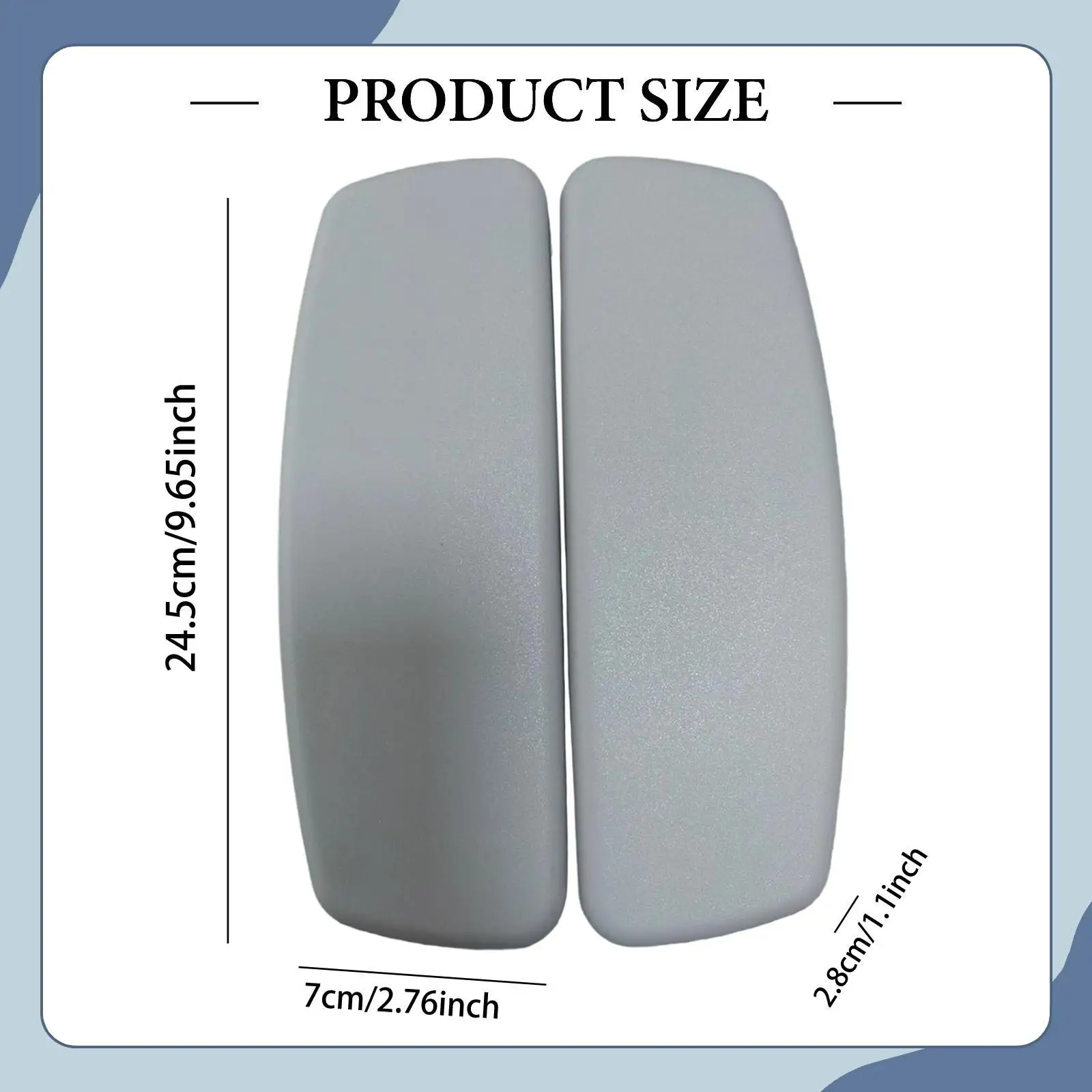 2x Office Chair Armrest Pads TPU Easy Installation Office Chair Arm Rest