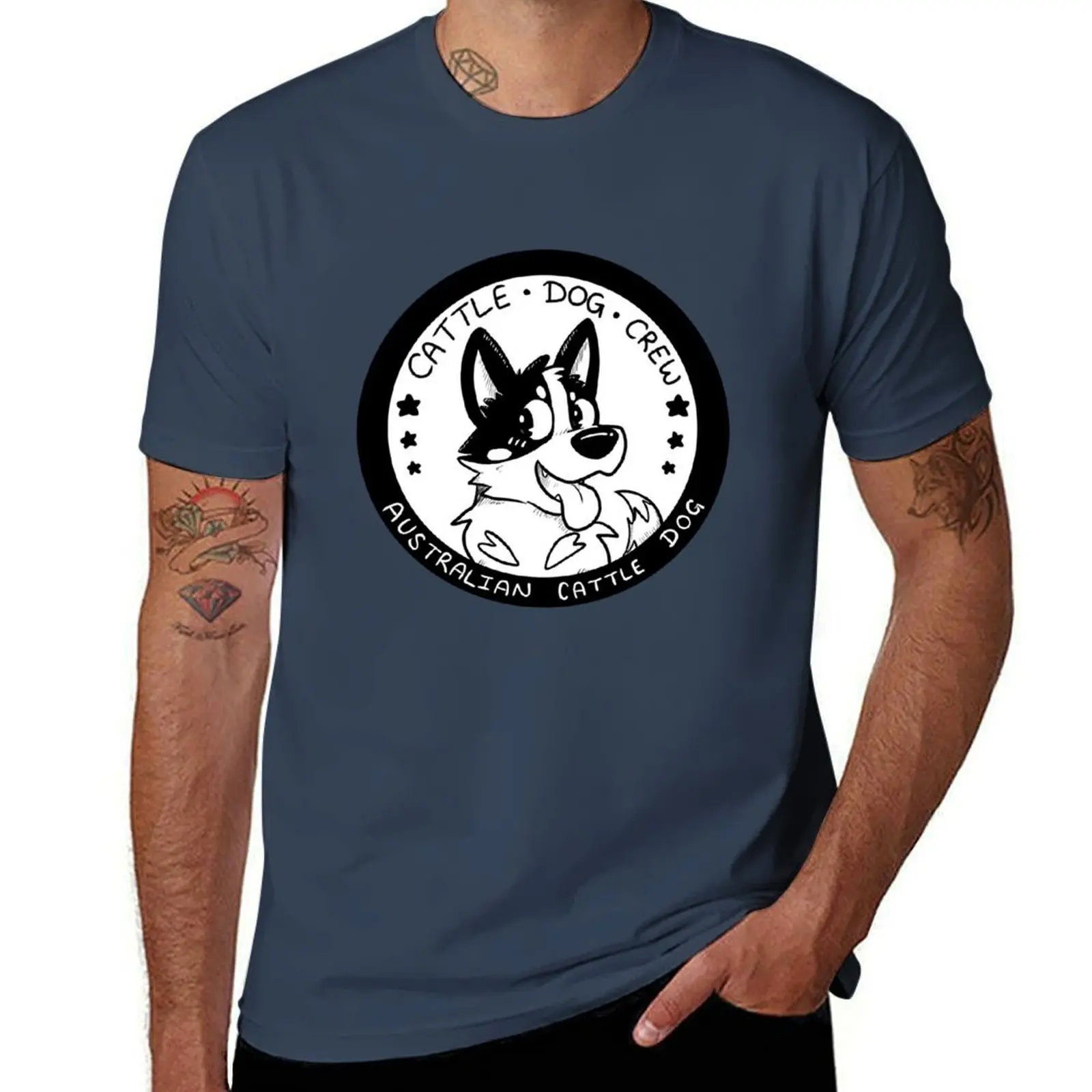 

Cattle dog crew! T-Shirt man t shirt cotton high quality t shirt men 100% cotton luxury brand T-Shirt