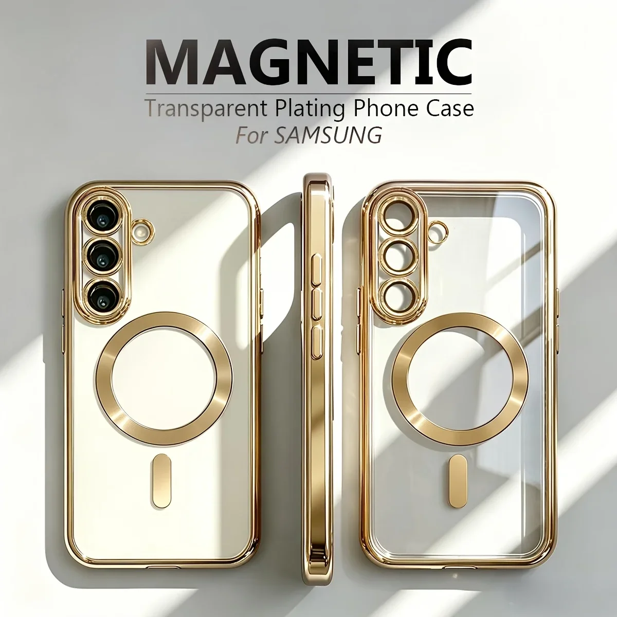 Luxuriöse Weiche TPU Magnetische Kabellose Ladehülle für Samsung Galaxy S21 S22 S25 S26 Ultra S23 S24 Plus FE mit Linsenschutz – Detail 7