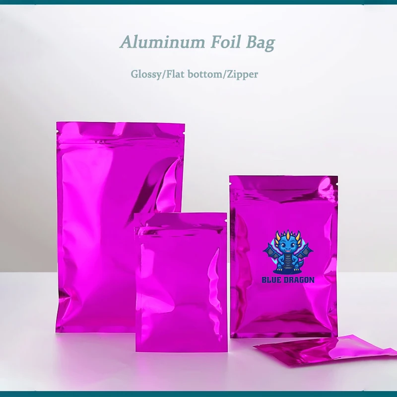Bolsa con cremallera de papel de aluminio brillante impresa personalizada, impresión en Color, con bolsa de embalaje de regalo de nuez de azúcar de té a prueba de humedad