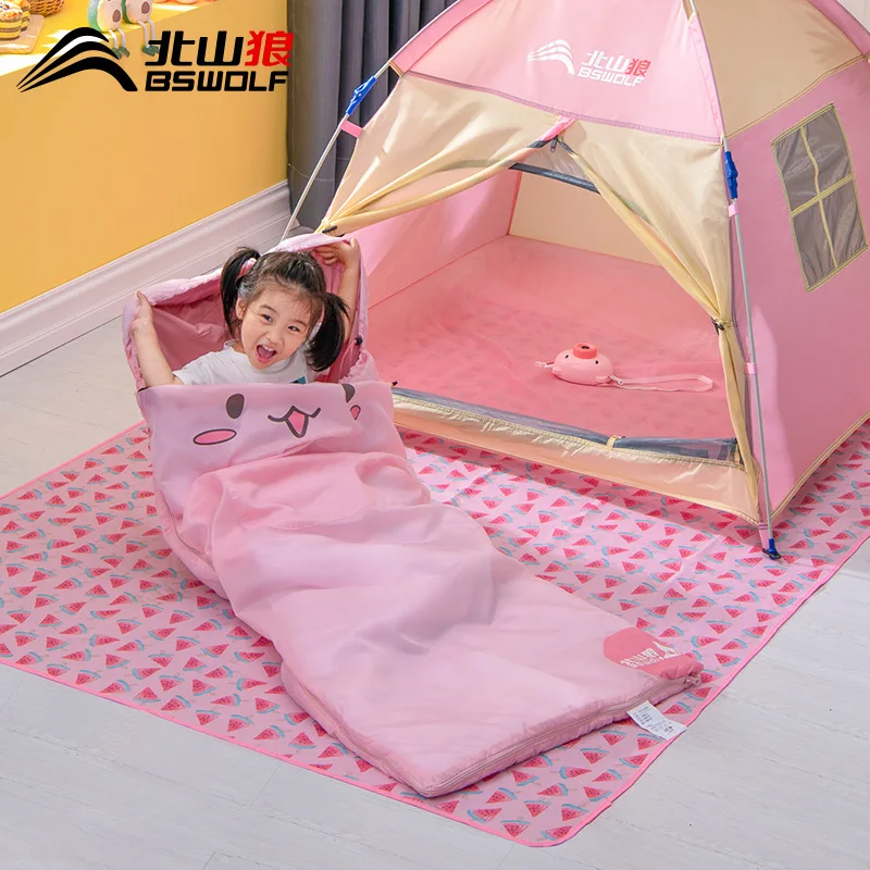 

Children's Spring Summer Outdoor Camping Thickened Thermal Indoor Single Student Lunch Break Anti-kick Quilt Sleeping Bag