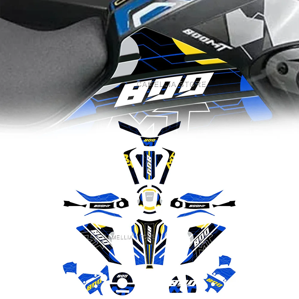 Motorcycle Sticker Set - New 3D Epoxy Resin Waterproof Motorcycle Fuel Tank Floor Protection Sticker for CF MOTO 800 MT