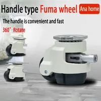 Handle Style GD-60F/60S/80F/80S LOAD 500KG Level Adjustment Wheel CastersFlat Support  Lndustrial Hand Shank Casters