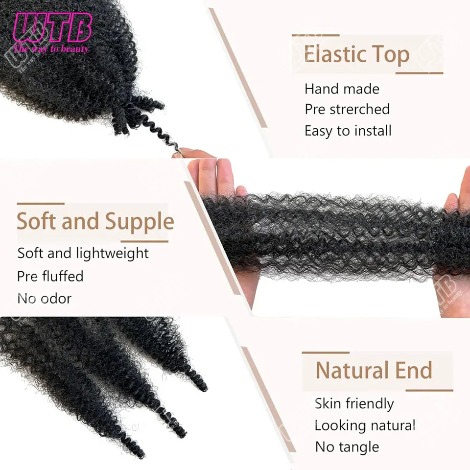 كروشيه اصطناعي جديلة الشعر غريب مجعد تجديل ضفائر شعر الأفرو تويست الشعر السائبة ملحقات الشعر لاستخدام المرأة #2