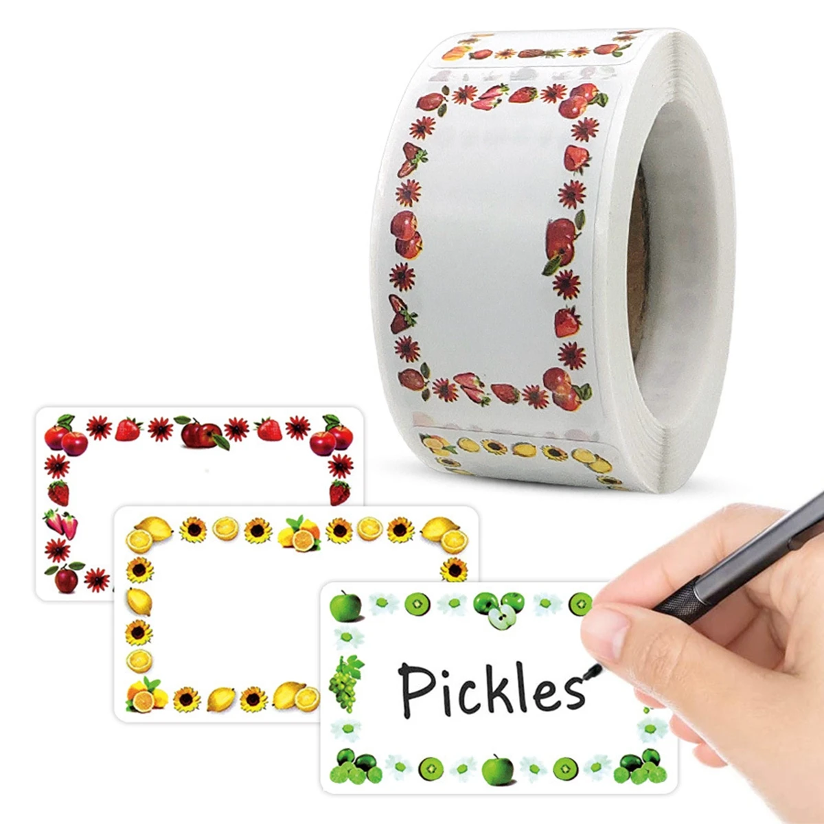 250Pcs Rectangle Canning Labels for Food Containers Jars Kitchen Restaurant Storage Organization,Can write,1.2" x 2"