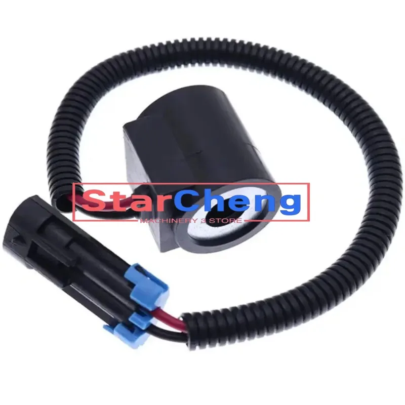 

for Bobcat Skid Steer 751 753 763 773 7753 Solenoid Valve Coil with Connector 6309311 Wear Resistant Anti Crack 12V 6678696