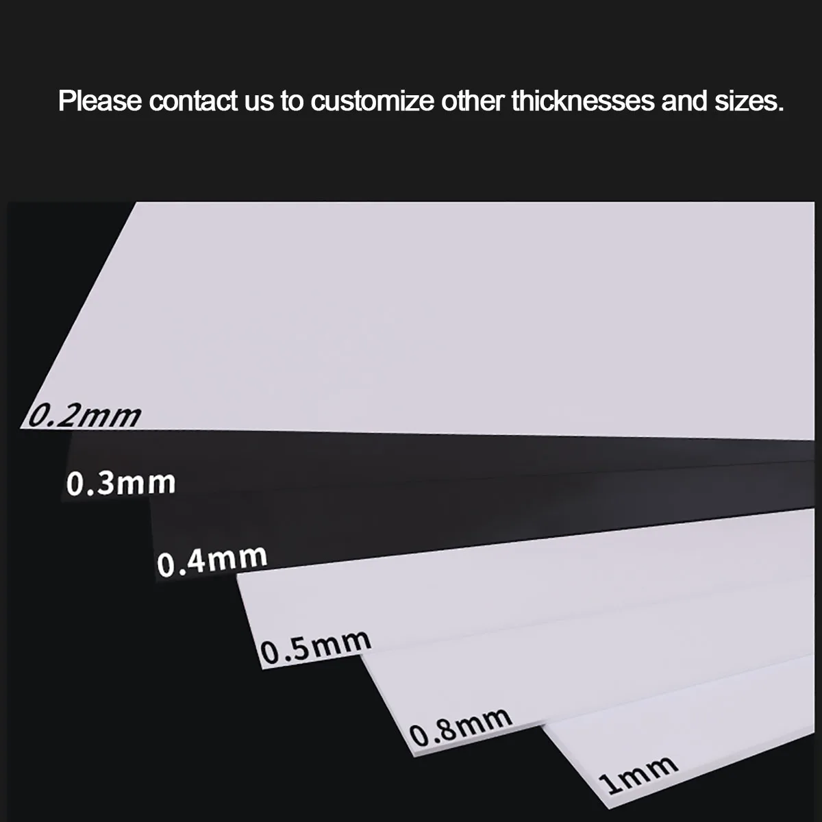 Imagem -04 - Folha Rígida Plástica Dura do Pvc Placa de Plástico Preto Branco Model Making Material Placa Handmade Pad Panel Espessura 0.22 mm