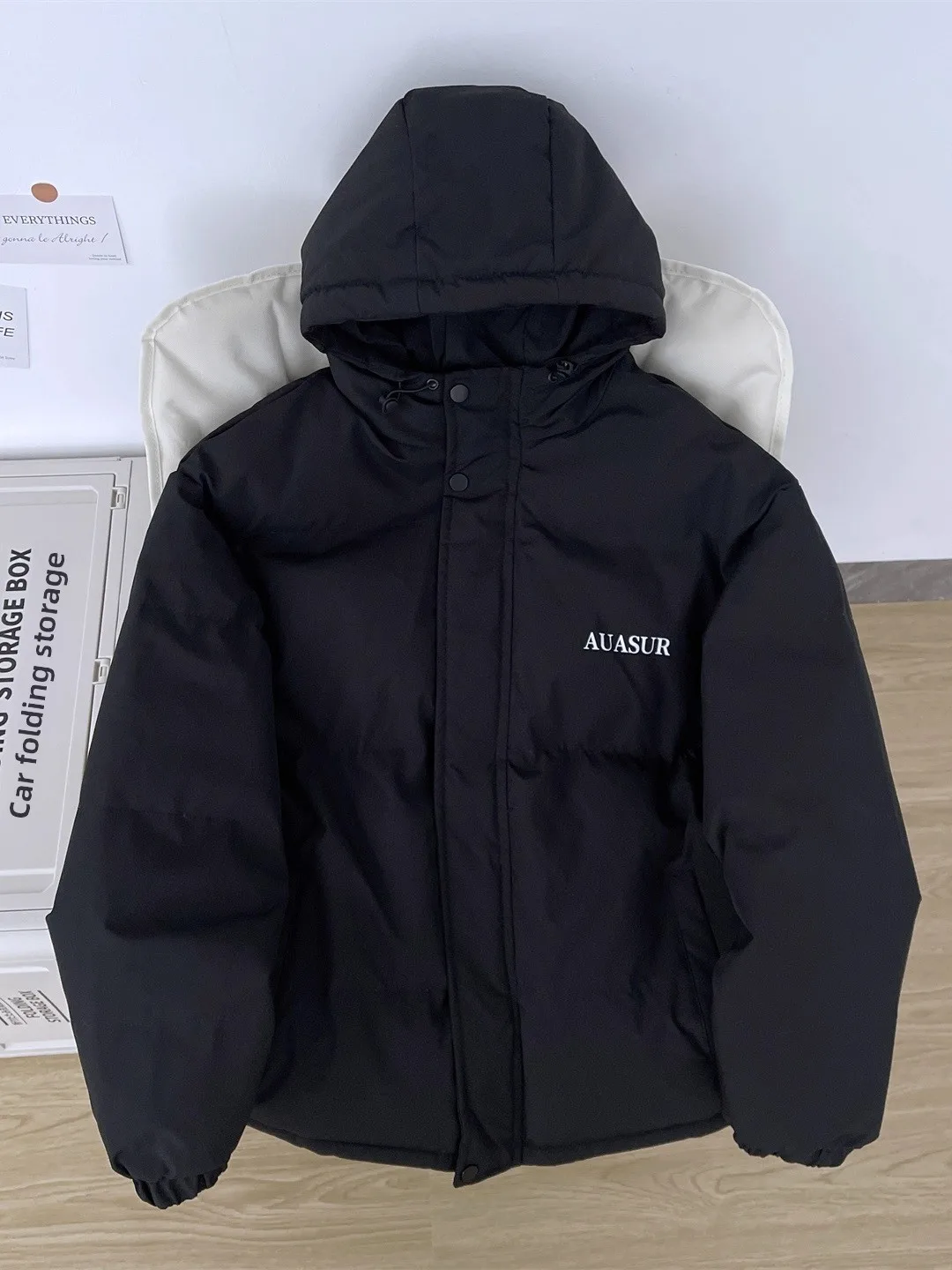 

Хлопковое пальто большого размера с капюшоном, мужское зимнее хлопковое пальто Thiened Warmth на подкладке Fce, повседневное американское пальто