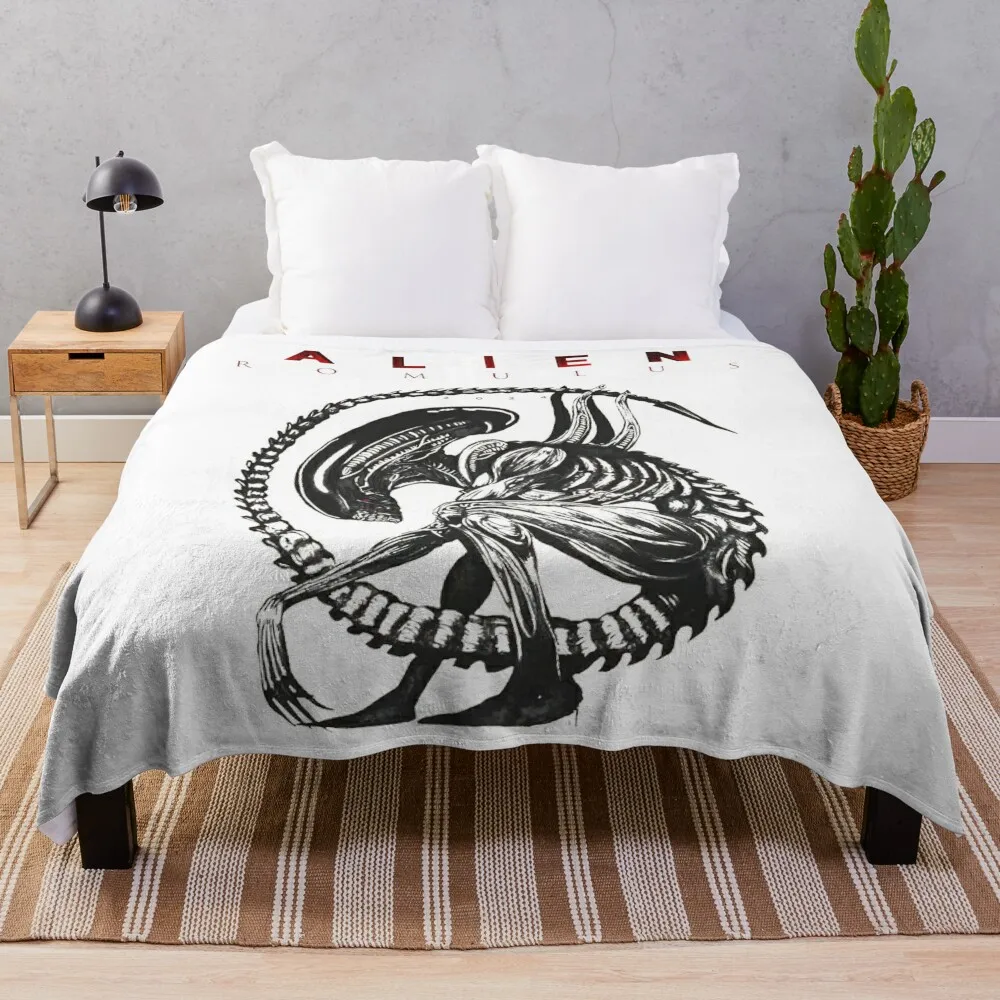 Alien Romulus 2024 Xenomorph Throw Blanket Soft wednesday Picnic For Decorative Sofa Blankets