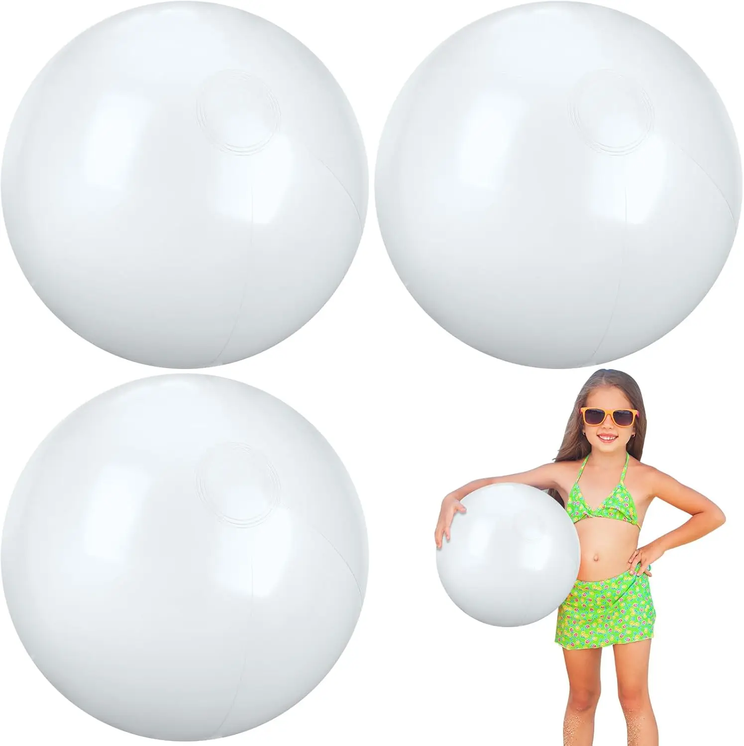 

4-Pack 12-Inch Solid Red Inflatable Beach Balls for Summer Pool Games and Outdoor Fun