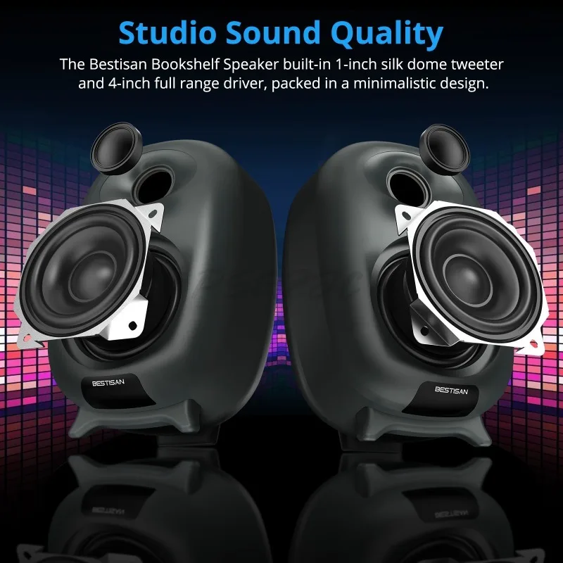 High Fidelity 3-inch Active Speaker Bidirectional Speaker High-end Audiophile Home Stereo Speaker