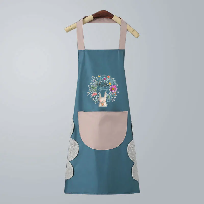 Hand-wiping Kitchen Household Cooking Apron Oil-proof Waterproof Men Women Adult Waist Fashion Coffee Overalls Wipe Hand Apron