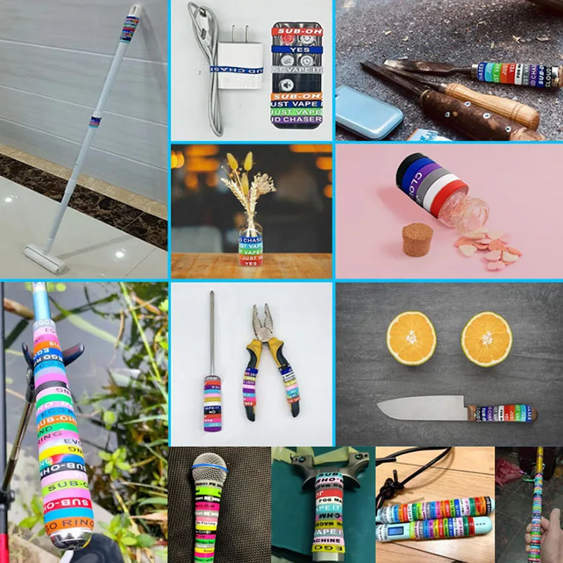 شريط زخرفي من مطاط السيليكون لمكشطة فرشاة الأسنان الكهربائية أجهزة المطبخ مقبض موزع زجاجة أدوات العناية الشخصية