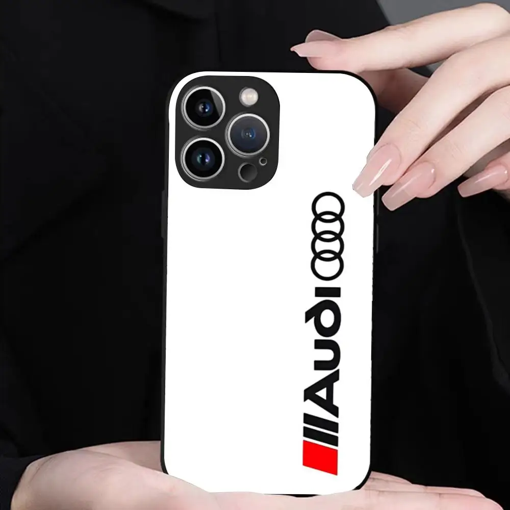 Etui na telefon Audi Sports-S do iPhone 17 16 15 14 13 12Pro Max Xr Air Plus, czarne, srebrne, twarde etui ochronne — zdjęcie produktu 5